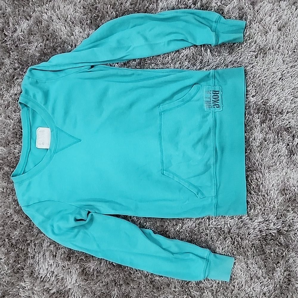 Billabong Sweatshirt Women’s  Large Blue Pullover Love Billabong Kangaroo Pocket